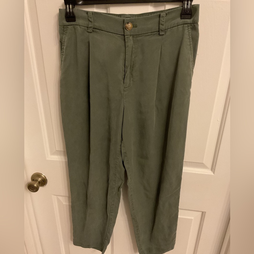 LOFT Green Chinos Relaxed Fit Tapered